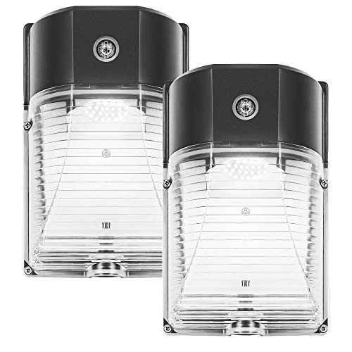 26W LED Wall Pack Light with Dusk to Dawn Sensor 5000k Bronze 2Pack (2 Count)