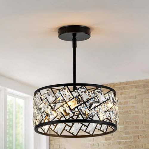 3 Light Crystal Ceiling Light Fixture