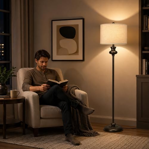 Floor Lamp Standing Lamp for Living Room (Brown Style 01)