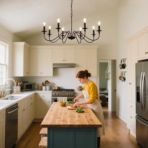 Black Chandelier Light Fixture