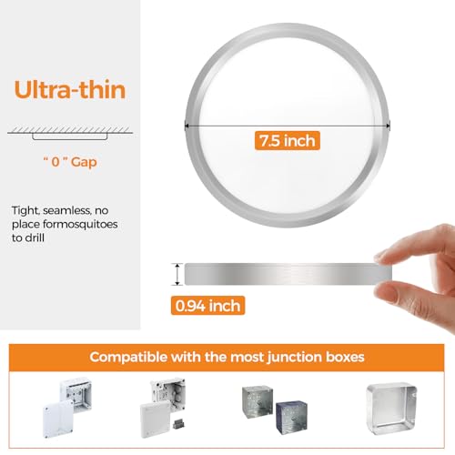 8PACK LED Flush Mount Ceiling Light Fixture (8 Count)