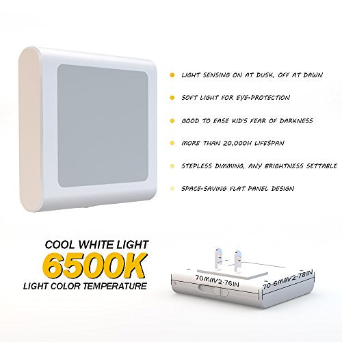 Plug in Led Night Light with Auto Dusk to Dawn Sensor (2 Count)