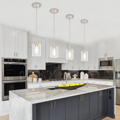 Brushed Nickel Pendant Lights Kitchen Island Modern Hanging Lighting