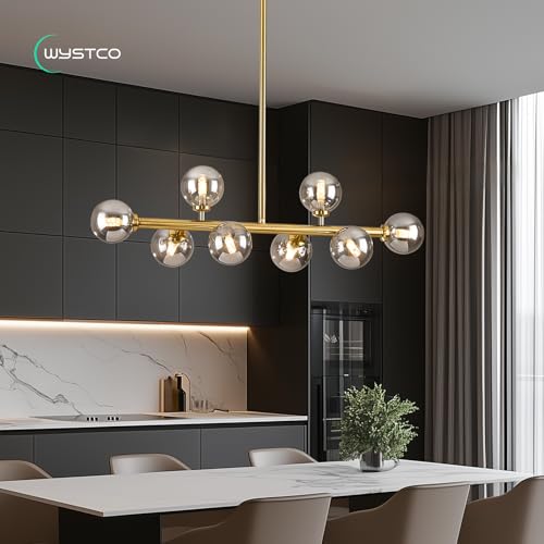 Mid Century Modern Globe Sputnik Chandelier