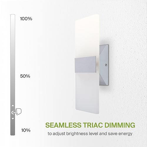 12 Inch Indoor LED Wall Sconce (2 Count)
