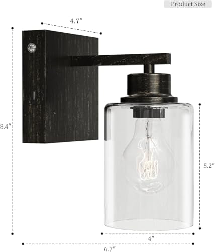 Wireless Battery Operated Wall Sconce Set of 2 with Remote Control