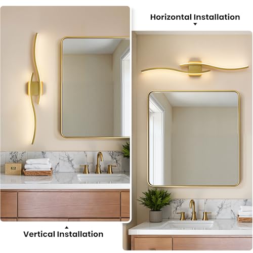Gold Battery Operated Wall Sconces (2 Count)