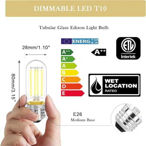 3.2 Inch 5000K Daylight White E26 LED Bulb 60 Watt Equal (9 Count)