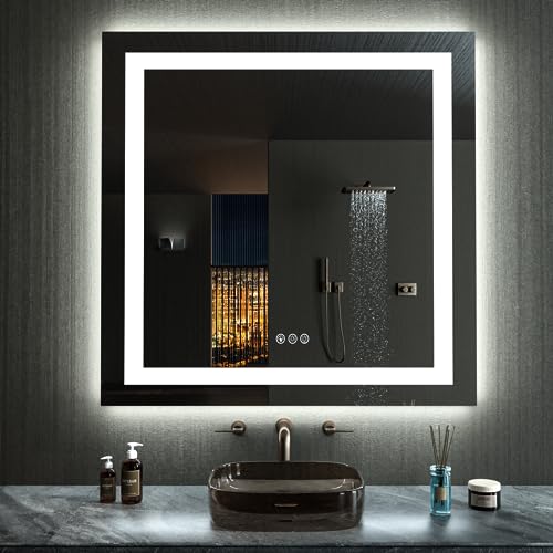 38"X38" LED Bathroom Mirror with Lights