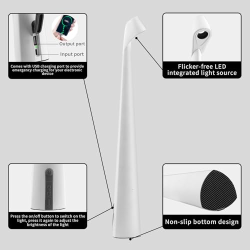 Cordless Rechargeable Reading Metal Table Lamp