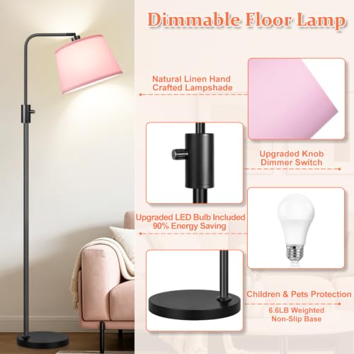 Upgraded】 Dimmable Floor Lamp