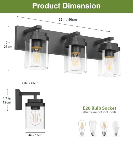 Black Bathroom Light Fixtures