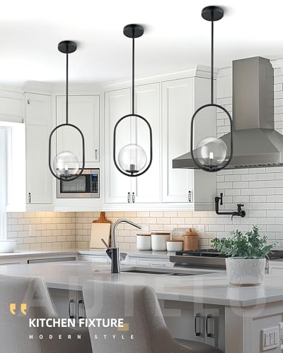 1 Light Black Pendant Lights Kitchen Island