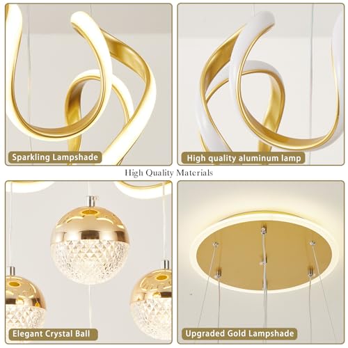 Modern Gold LED Chandeliers