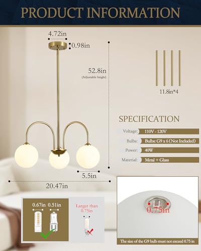 Gold Sputnik Chandelier