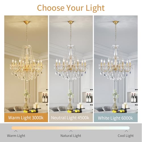 Gold Crystal Chandelier
