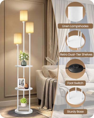 Floor Lamp with Shelves