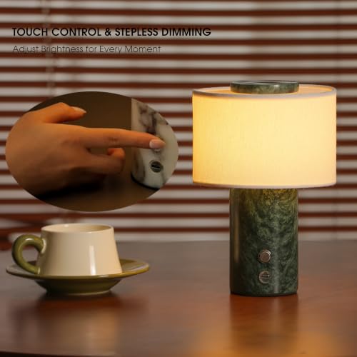 Marble Lamp Rechargeable Cordless Stone Touch Table Lamp