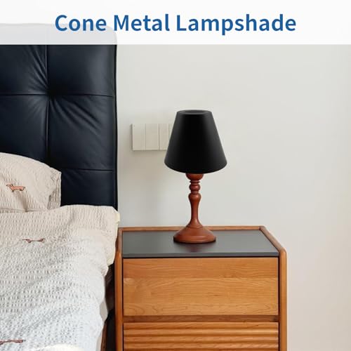 2PCS Black Barrel Metal Lampshade (2 Count)