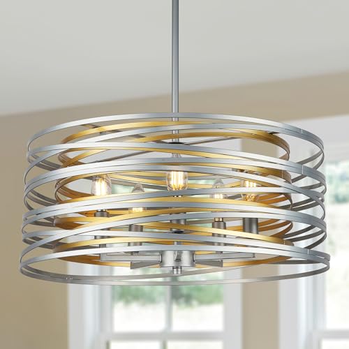 19.7'' Double Round Metal Chandelier
