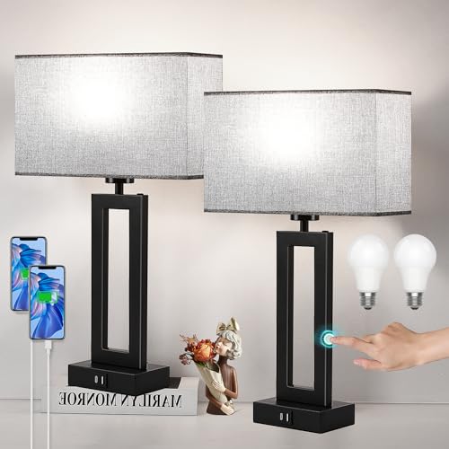 Modern Nightstand Lamps Set of 2 (2 Count)