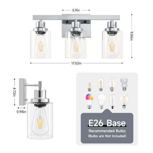 3 Light Bathroom Light Fixtures