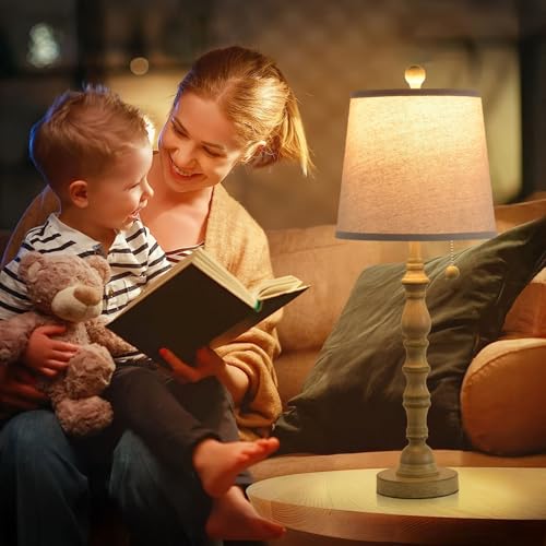 Lamps Set of 2 Modern Farmhouse Table Lamp Bedside Reading Lamps Living Room End Tables Set Lamps for Night Stands Bedroom Night Lamp (2 Count)