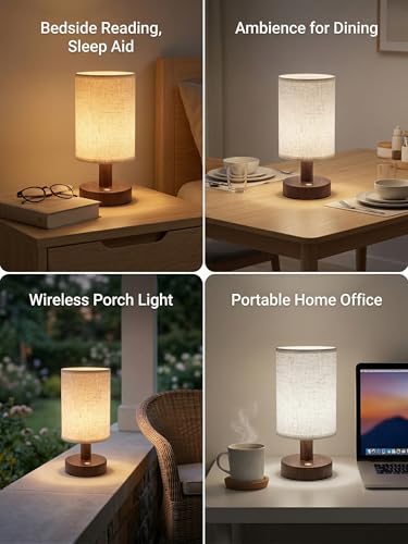 2 Pack Rechargeable Cordless Table Lamp