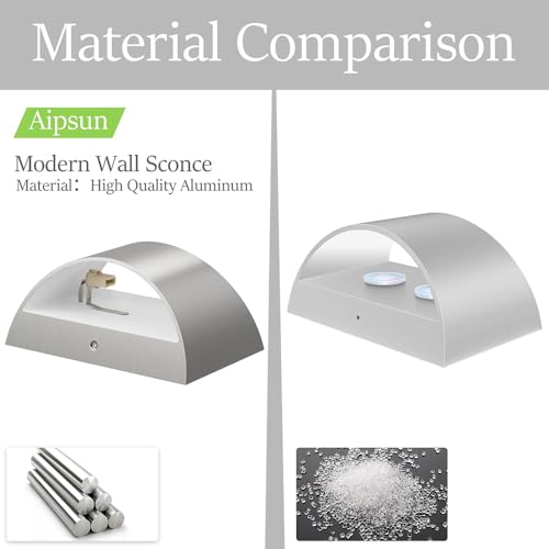 4 Pack Nickel Modern LED Wall Sconce Hardwired Indoor Wall Lights Up and Down Wall Mount Light for Living Room Bedroom Hallway Corridor Conservatory Warm White 3000K (4 Count)