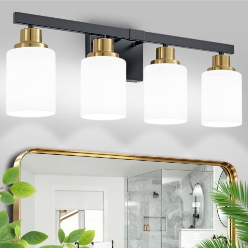 Black and Gold Bathroom Light Fixtures 4