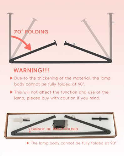 Foldable Half Moon Light for Nail Desk
