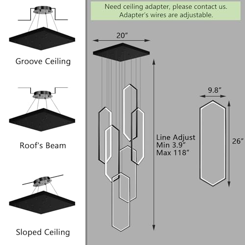 6 Rings Chandelier Modern
