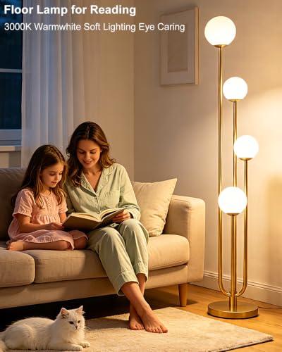 Gold Globe Floor Lamp 4 (4 Count)