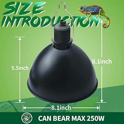 Aluminum 8.1inch Dome Reptile Light Fixture