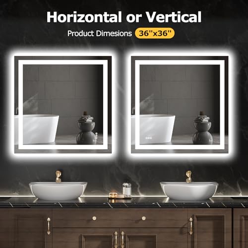 36"X36" LED Bathroom Mirror with Lights