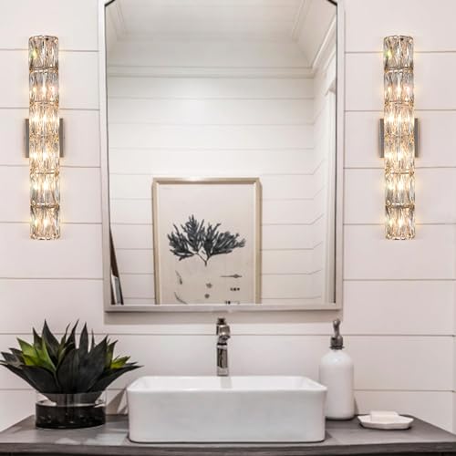 Modern Chrome Crystal Wall Sconce 24