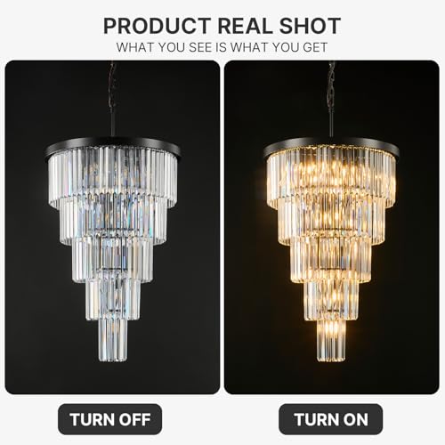 High Ceiling Chandelier Crystal Modern