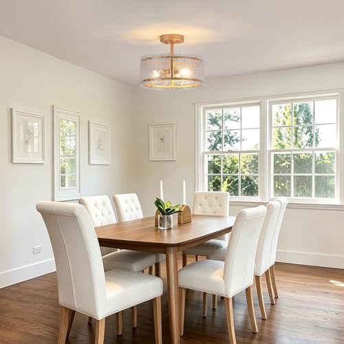 Gold Semi Flush Mount Ceiling Light