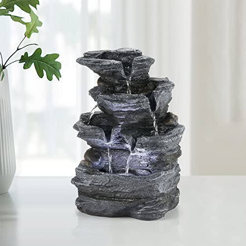 Indoor Water Fountain Tabletop Fountain Stacked Rock w