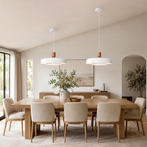Mid Century White Pendant Light