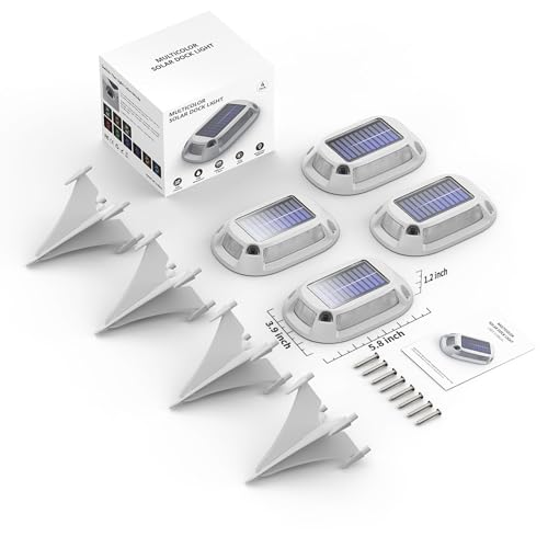 Aluminum Alloy Solar Dock Lights (4 Count)