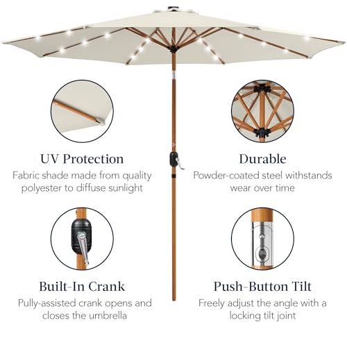 10ft Solar Market Patio Umbrella w