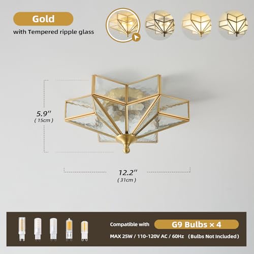 Star Brass Vintage Ceiling Light