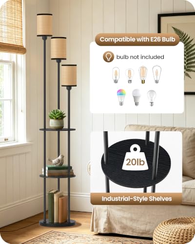 Floor Lamp with Shelves