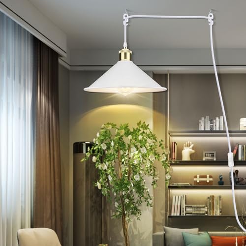 Big White Plug in Pendant Light