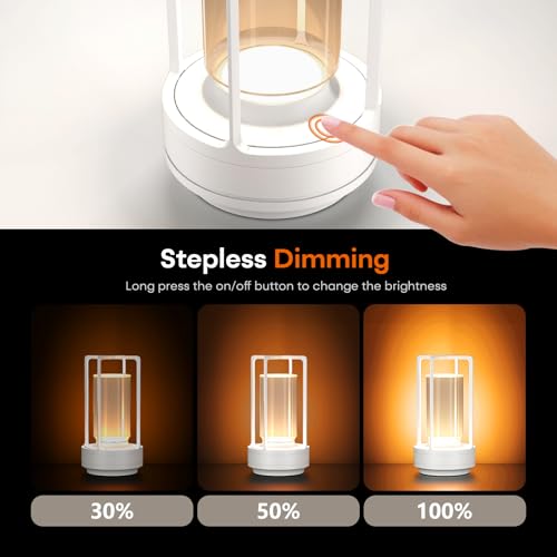 Rechargeable Cordless Small Metal Table Lamp