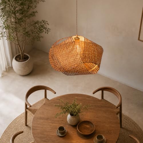 17.7" Bamboo Chandelier Light Fixture