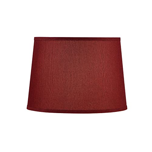 32095 Transitional Hardback Empire Shaped Spider Construction Lamp Shade in Burgundy Burlap Texture Fabric
