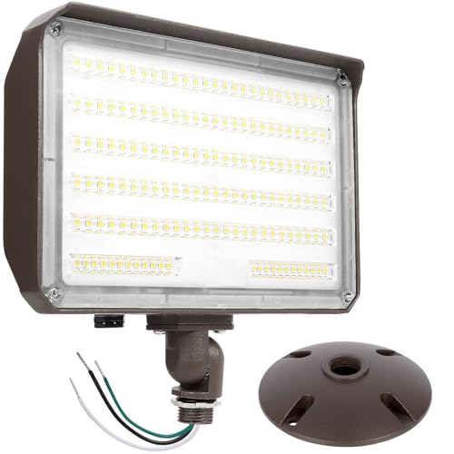 100W LED Flood Light Dusk to Dawn Knuckle floodlight 5000K 14000Lm ETL List