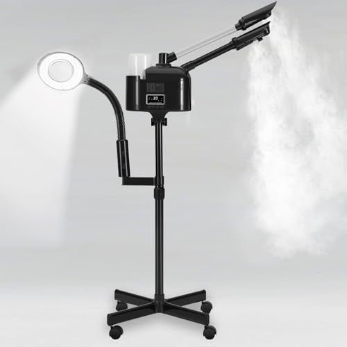 Professional Facial Steamer with 5X LED Magnifying Lamp 3 in 1